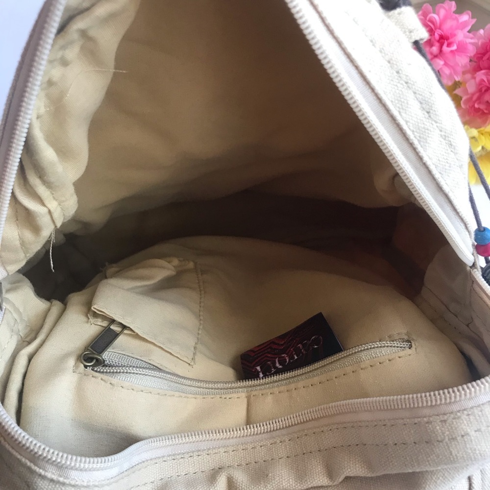 CATORI Beige Boho Flap Backpack - Picture 6 of 7